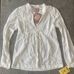 Juicy Couture Button-Down Blouse w/ Lace Detail